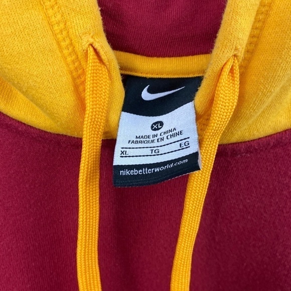 Vtg Nike USC Trojans Maroon Gold Logo Sz XL Hoodie - Picture 7 of 11